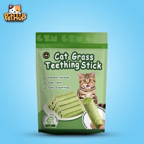 Cat Grass 6 Pcs Teething Stick Set With Chikcken Flavor 30g